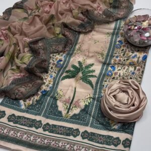 Silk Digital Printed Suit - Design 02