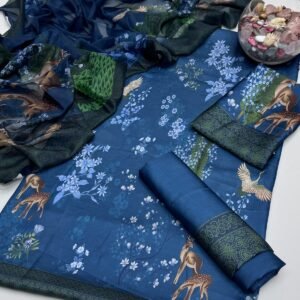 Silk Digital Printed Suit - Design 03