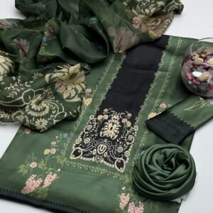 Silk Digital Printed Suit - Design 04