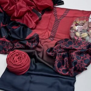 Silk Digital Printed Suit - Design 10