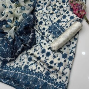 Silk Digital Printed Suit - Design 14