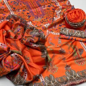 Silk Digital Printed Suit - Design 15