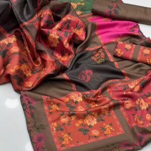 Silk Digital Printed Suit - Design 16