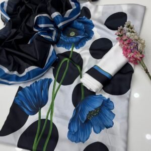 Silk Digital Printed Suit - Design 17