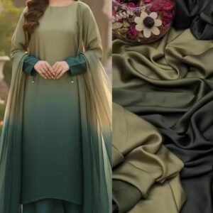 Silk Digital Printed Suit - Design 19