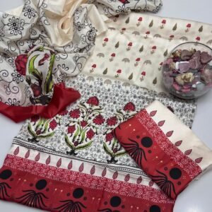 Silk Digital Printed Suit - Design 21