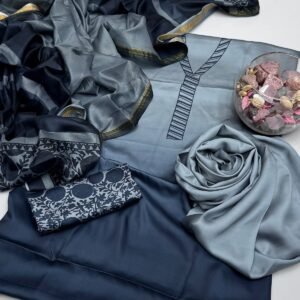 Silk Digital Printed Suit - Design 24